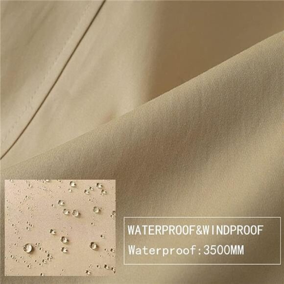 Women's Double-Breasted Trench Coat Classic Lapel Overcoat Slim - Picture 6 of 8